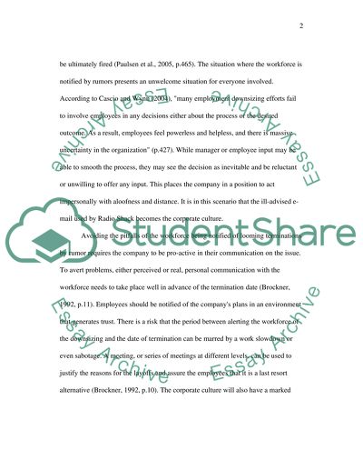 Surviving Employees after Job Termination