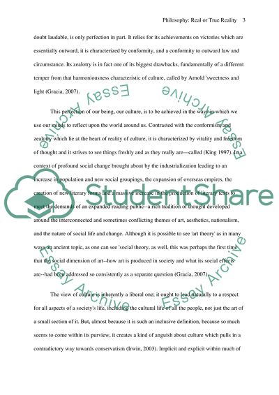 Philosophy: Real or True Reality