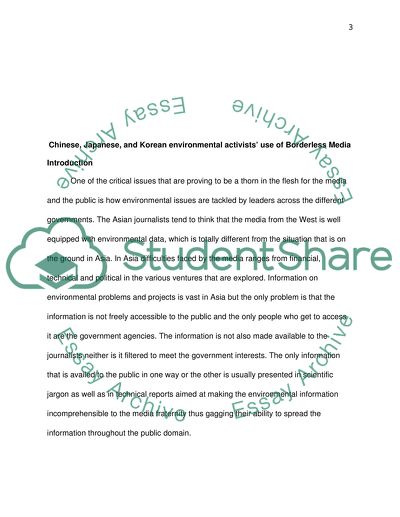 Chinese, Japanese, and Korean environmental activists use of Borderless Media