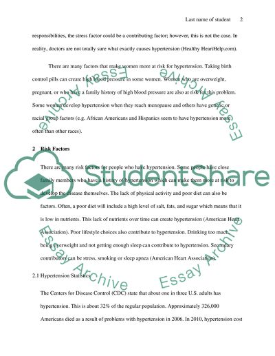 Womens Health Issue - Hypertension