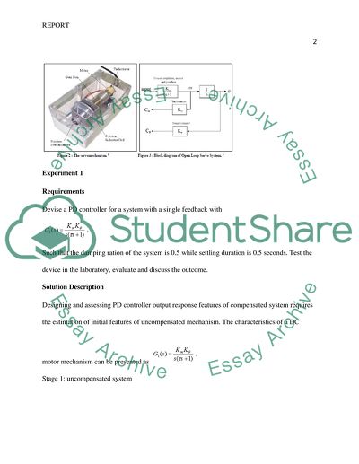 DC Motor Servomechanism