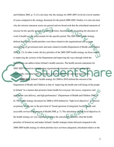 Impact of Policy on Primary Healthcare in Ireland