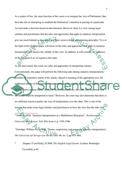 Rules of Statutory Interpretation