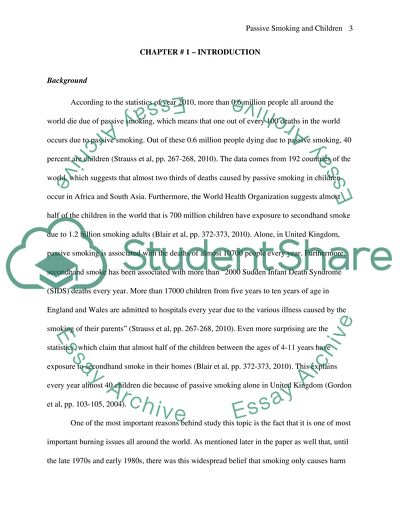 Passive Smoking and Children