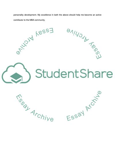 Master of Business Administration Degree