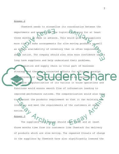 Supply chain management