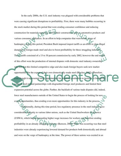 The Drops in Profitability in the United State