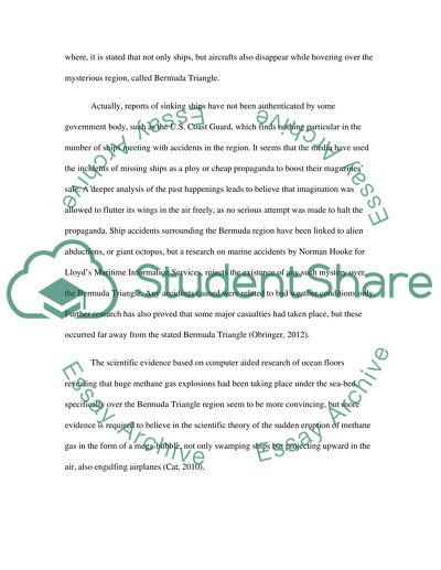 The Myth of Bermuda Triangle