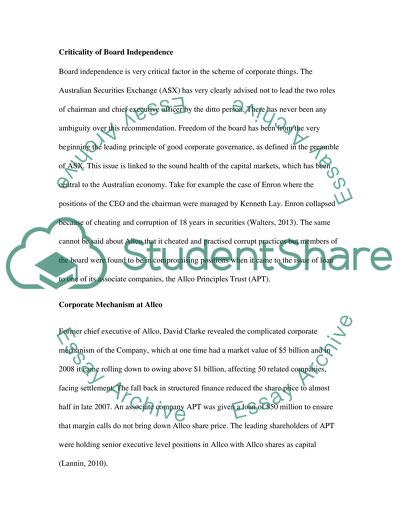 The Role of Accounting in the Collapse of Allco