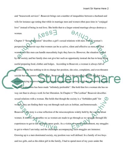 Beauvoirs second sex