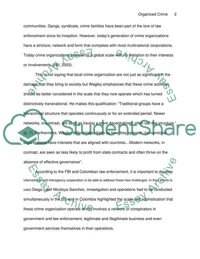 Organized Crime Analysis