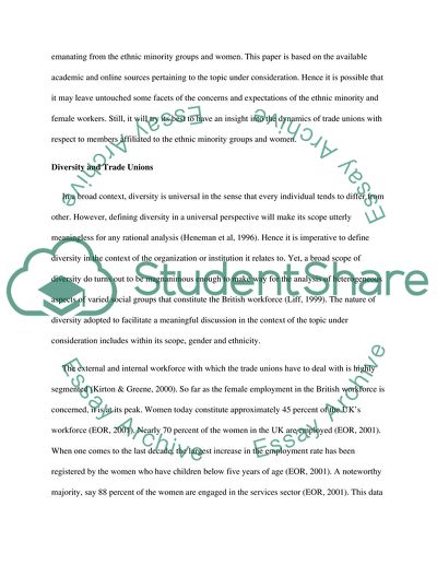 Women, Minority Ethnic Groups, and Transform Unions