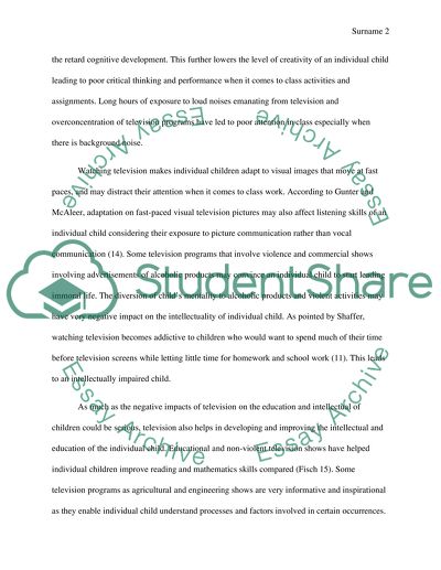 The effects of television on childrens intelligence and education