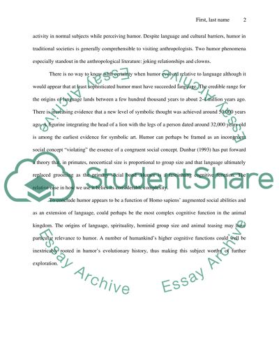 The First Joke: Exploring the Evolutionary Origins of Humor