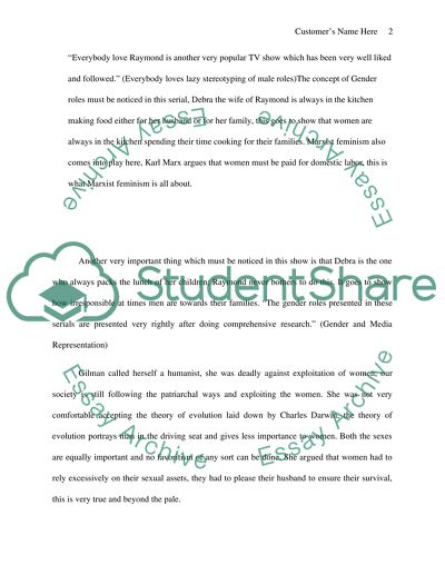 Analyzing the Gender Roles Presented in TV Serials