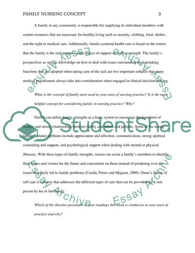 Family Concept of Nursing