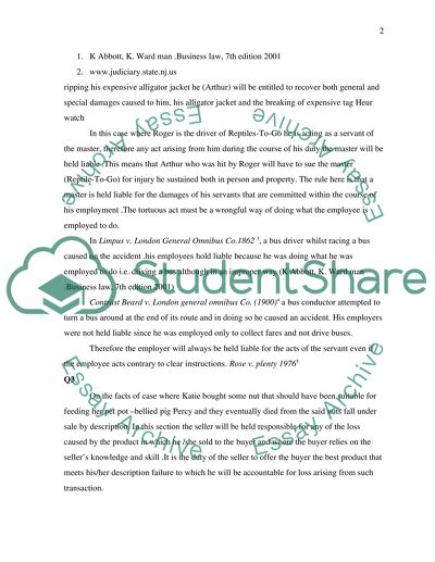 Business contract of sale of goods