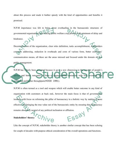 New Public Management, Stakeholder Theory 1, Stakeholder Theory 2