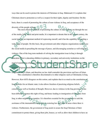 Iraq Christian Immigration