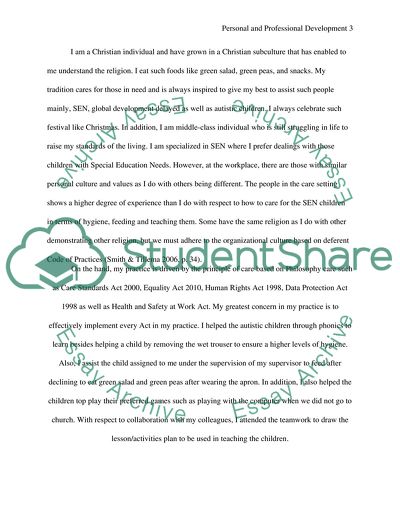 Personal and Professional Development