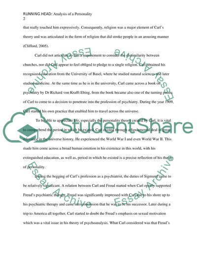 Analysis of a Personality