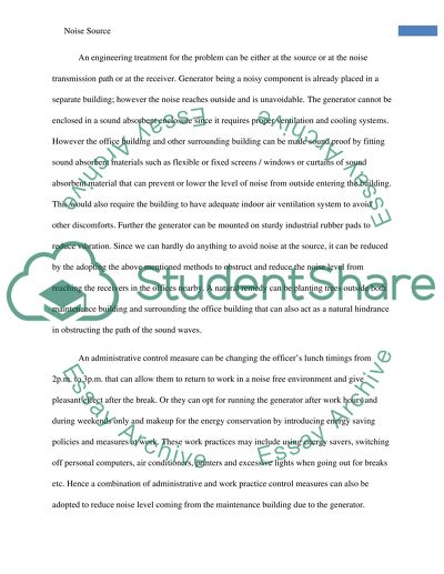 Noise Source and Control Measures
