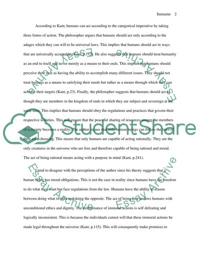 Kant essay