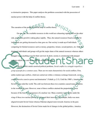 Conflict Theory: Nuclear Power