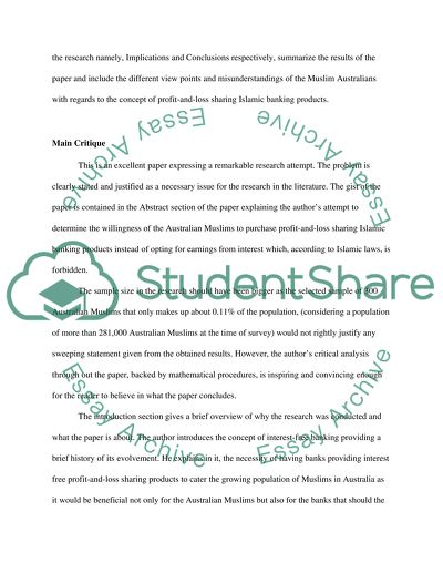 Muslim Australians in Islamic Banking