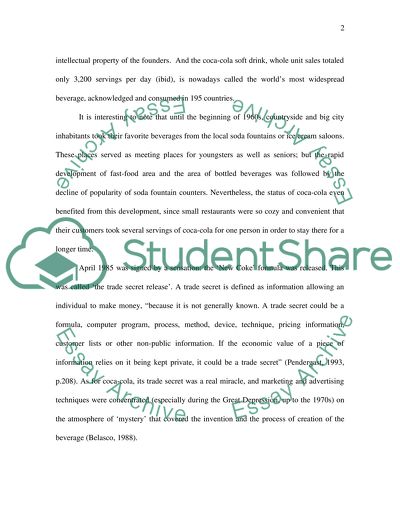 History of a food item