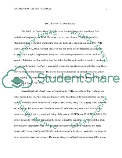 DVD Review At Deaths Door