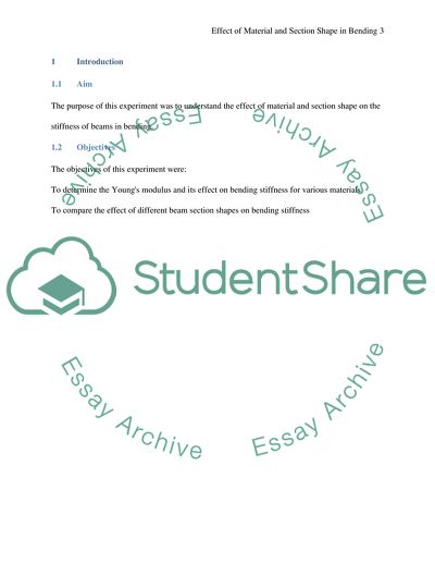 Effect of Material and section shape in bending