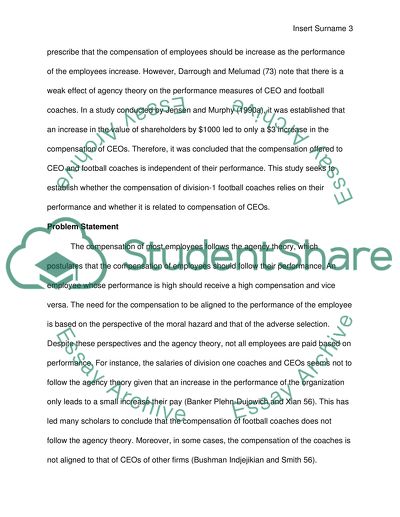 NCAA Division I Football Coach Compensation