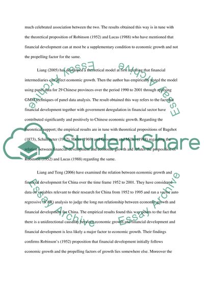 Financial Development and Economic Growth