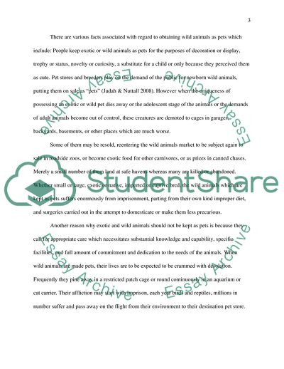 Should Wildlife Be Kept as Pets