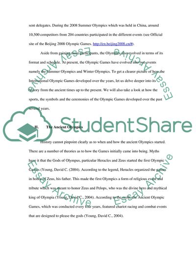 International Development of the Olympic Games