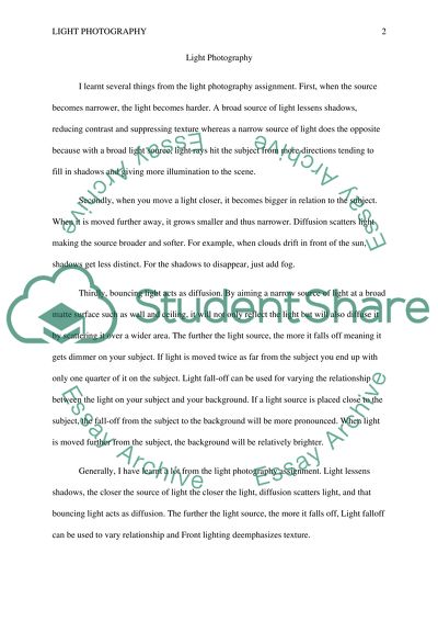 Peculiarities of Light Photography