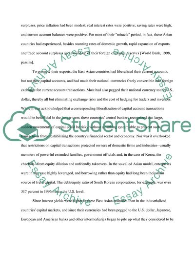 IMF/World Bank Response to Asian Crisis