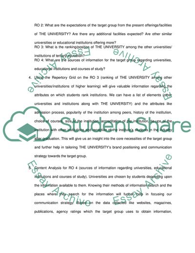 Proposal for Market Research for the Australia University