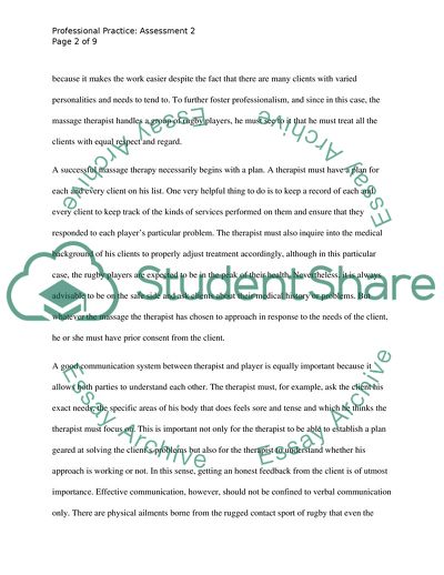 The Profession of Massage Therapist and Foundations of Massage