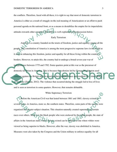 Domestic Terrorism in America