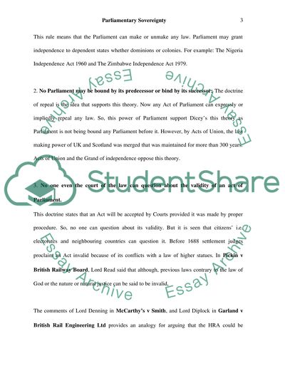 Parliament sovereignty essay picture