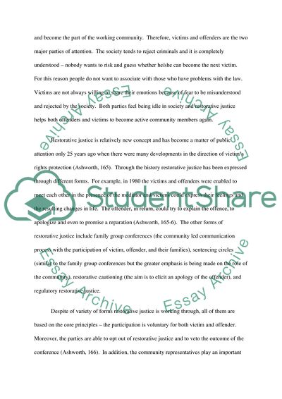 Restoring Communities and Young Offenders A Critical Evaluation of Restorative Justice