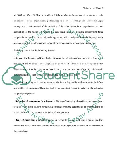 Advantages of Budgetary Control for Corporation