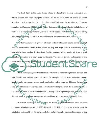 Issue of Teenage Delinquency