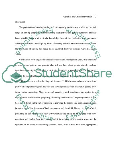 Genetics and Crisis Intervention