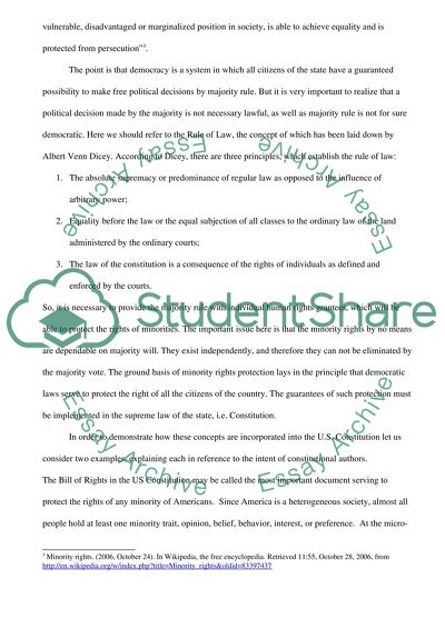 Explain the concept of majority rule with minority rights