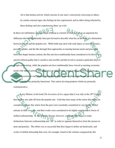 Fine and popular art