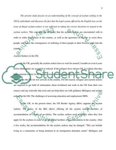 Asylum Seekers in the United Kingdom