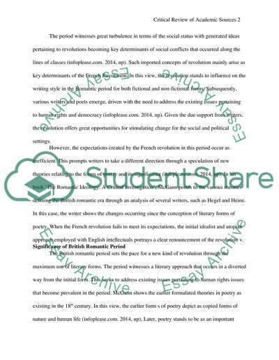 Changes in the Use of Literary Forms in the Era of British Romanticism